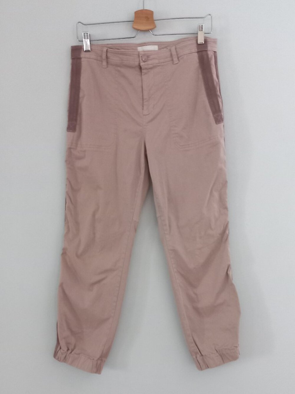 ANTHROPOLOGIE dusty rose twill jogger pants